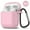 Pink, variant on Tekcoo Case Cover For Airpods 1st /2nd, Full Protective Soft Silicone Case Accessories with Keychain for Apple AirPods 1st 2nd Generation Charging Case, Black