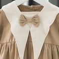 thumbnail image 6 of Gubotare Baby Girl Dresses Girls Long Sleeve Dresses Kids Casual Crewneck Dress Size 6 12 Months(Khaki,6-12 Months), 6 of 8