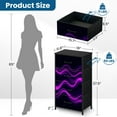 thumbnail image 3 of Dresser for Bedroom with 4 Storage Drawers Blurry silk dark purple moody dye texture Wavy irregular bleeding Dressers Chest of Drawers Steel Framed Fabric Closet Organizers for Entryway, 3 of 7