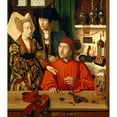 thumbnail image 2 of Petrus Christus 15x17 Black Ornate Wood Framed Double Matted Museum Art Print Titled - A Goldsmith in His Shop (1449), 2 of 5