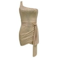 thumbnail image 4 of TJAZFJPA Robes d'Invité de Mariage d'Été pour Femmes Robe Sans Manches pour Femmes Robe à une Épaule à Sequins Robe de Soleil pour Femmes Robe Néon, 4 of 5