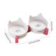 thumbnail image 3 of Comedero elevado para mascotas de doble cuenco de cerámica – Comedero elevado para perros para gatos, cuencos anchos y poco profundos contra la fatiga por bigotes, protección, 150 ml, rosa, 3 of 7