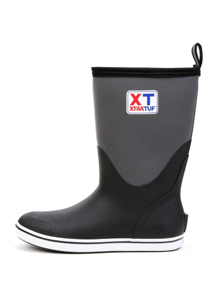 Xtratuf Men's 12'' Neoprene Deck Waterproof Boots Black Neoprene 6 M