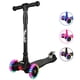 thumbnail image 1 of Para niños' scooter ages 6 - 12 | kick scooter toddlers | 3 light - up wheels, 4 adjustable heights, aebc - 9 bearing, tilt y steer | outdoor activity gift boys y girls ages 3 - 5 | negra, 1 of 6