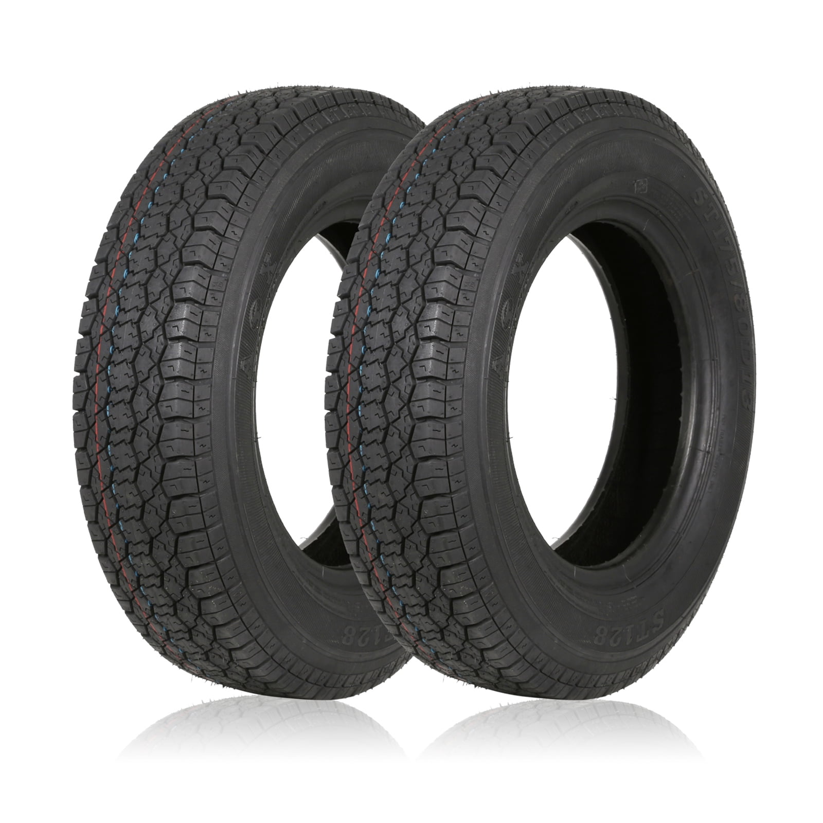 ST175/80D13 Trailer Tires, Load Range C, 6 PLY, Set of 2