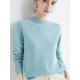 thumbnail image 1 of Suéter de cachemira 100 % lana merino, suéter de punto para mujer, jersey de cuello alto de manga larga, ropa de otoño e invierno, jerséis cálidos, 1 of 5