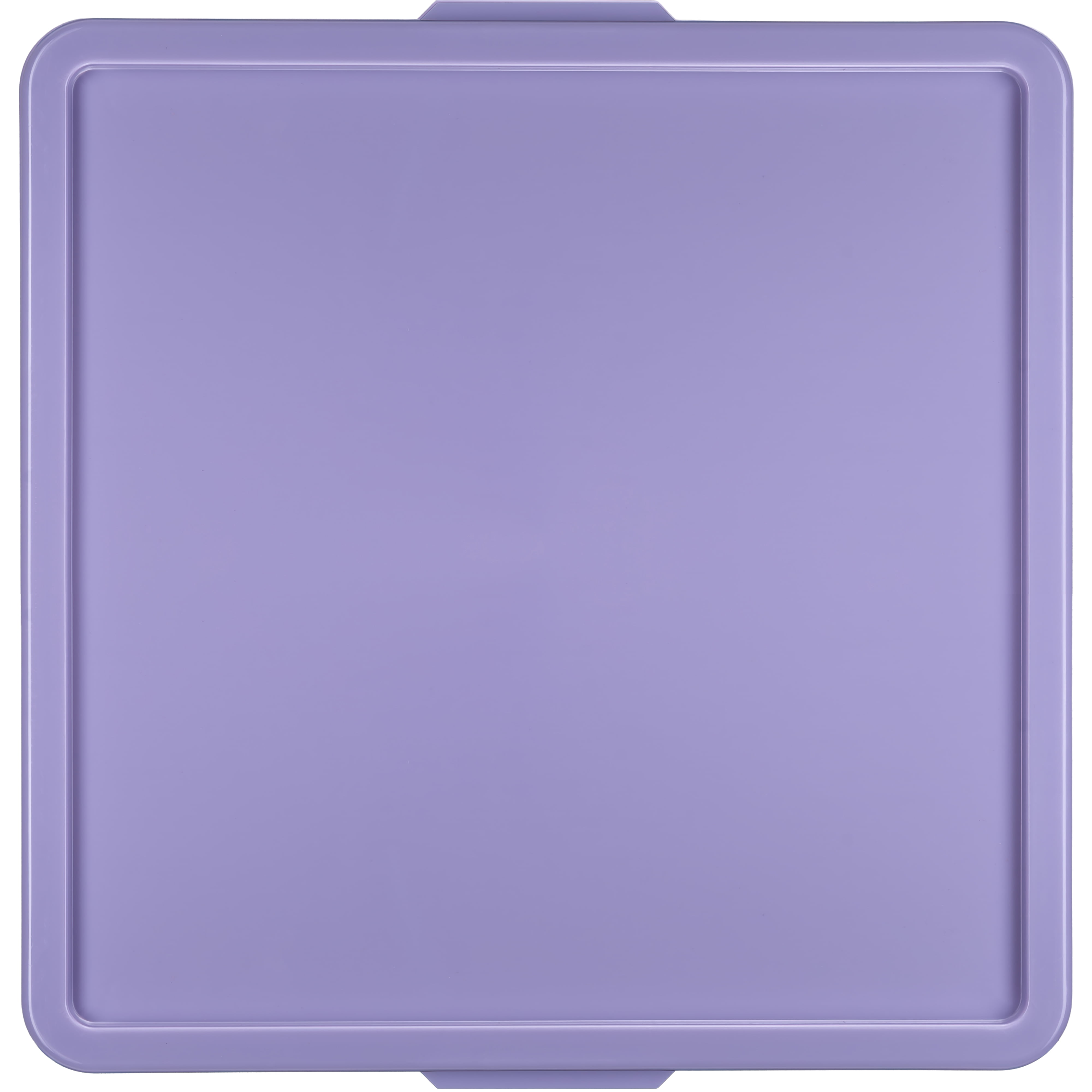 Mainstays Large Plastic Modular Stacking Storage Bin with Lid, Iris Tint