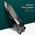 thumbnail image 3 of 1-piece Nail Clippers for Men with Catcher -Sharp Heavy Duty Self-Collecting Nail Cutters with Ergonomic Lever Keep Fingernails (Gray), 3 of 7
