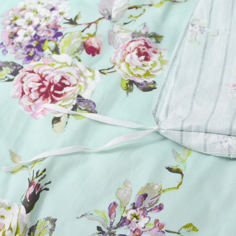 Girls Bedding Floral Duvet Cover Set Twin Size Hydrangea Flower