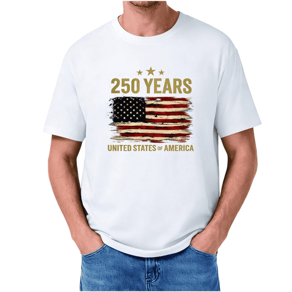 100% Cotton Shirt usa 250th Anniversary Shirts for Celebrate 250th Anniversary of America Patriotic Veteran Tee