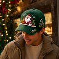 thumbnail image 6 of Green Ajustable Christmas Baseball Hat for Adults, Colorful Xmas Embroidered Novelty Cozy Twill Cotton Cap, Funny Christmas Gifts, 6 of 6