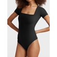 thumbnail image 4 of Body REORIA 2025 para mujer con cuello cuadrado y manga corta, color negro, 4 of 9