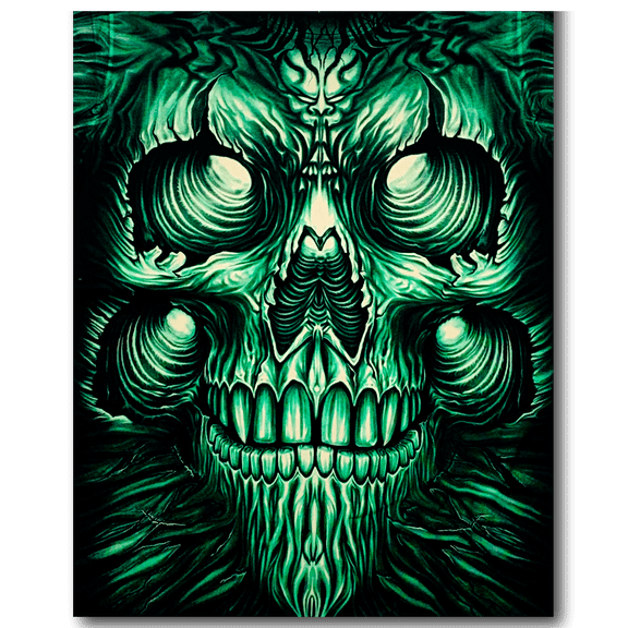 Rock Eagle T-Shirt Green Monster Glow in the Dark T-Shirt by Rock Eagle