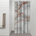 thumbnail image 2 of Gray Rose Gold Marble Pattern Shower Curtain 36"x72" ,Bathroom Decorative Shower Curtains Set with 12 Hooks,Modern Waterproof Washable Shower Curtain, 2 of 6