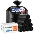 thumbnail image 1 of Bolsas de basura Delxo 113-125 L, 250 unidades, negras, gruesas, fabricadas en EE. UU., 1 of 8