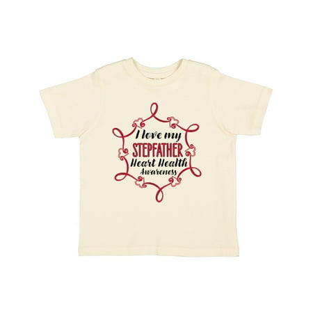 

Inktastic I Love My Stepfather Heart Health Awareness Gift Toddler Boy or Toddler Girl T-Shirt