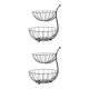 thumbnail image 1 of Ounissouiy 2 Tier Fruit Basket Stand Detachable Rack Wire Steel Storage for Vegetable Negro 2Conjunto, 1 of 1