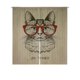 thumbnail image 1 of Cortina japonesa Noren ABPHQTO Gato Hipster con gafas rojas 85x120 cm, 1 of 1