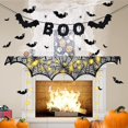 thumbnail image 5 of decoración interior de halloween bufanda de chimenea de telaraña, pancarta de halloween, murciélago 3d, decoración del hogar de halloween, decoración de fiesta de halloween, 5 of 5