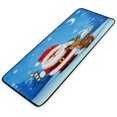 thumbnail image 6 of Coolnut Kitchen Rugs,Cute Santa Non Slip Washable Cushioned Carpets Polyester AntiFatigue Comfort Porch Floor Mat Christmas Decoration 39×20 in, 6 of 6