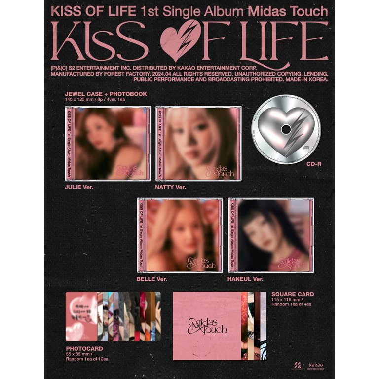 KISS OF LIFE【Midas Touch】Jewel Ver. KISS OF LIFE 1ST SINGLE ALBUM MIDAS TOUCH JEWEL CASE VER