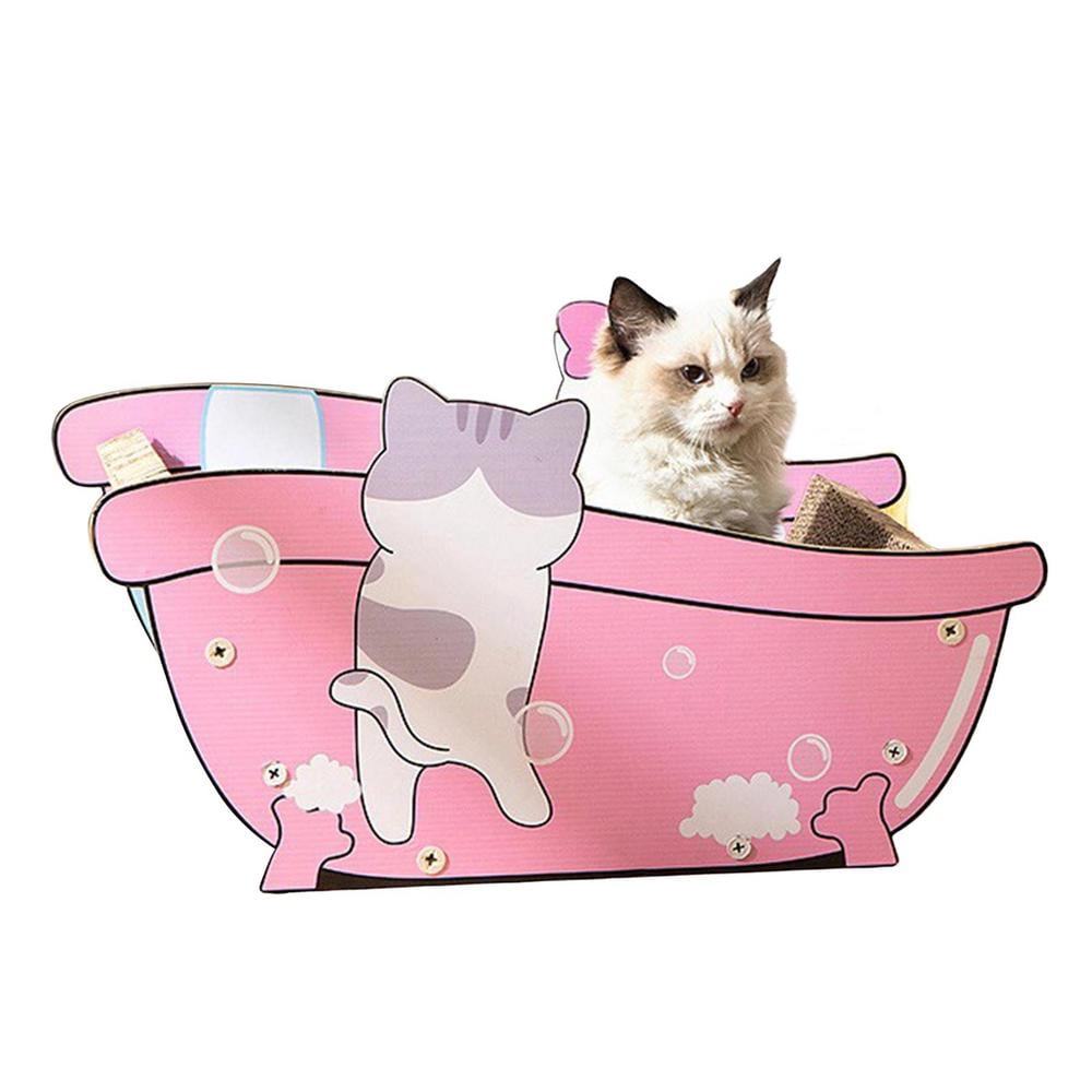 Catinbow Cat Scratch Mat Cardboard Cat ScratchersStereo Bathtub Shape Cat  Grinding ArtifactSuitable for Pet Scratch Pad Sleeping bed Safe and  Odorless realistic - Walmart.com