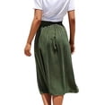 thumbnail image 5 of Nlife Women High Waist Front Button Side Pocket A-Line Midi Skirt, 5 of 7