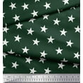 thumbnail image 3 of Soimoi Green Japan Crepe Satin Fabric Stars Star Printed Craft Fabric by The Yard 44 Inch Wide, 3 of 3