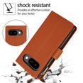 thumbnail image 4 of Decase for Google Pixel 7 Wallet Phone Case with Crossbody Lanyard Strap&Wrist Strip,Shockproof Stylish Zipper Pockets Case with Card Slots+Cash Slots,PU Leather Folio Book Design,Brown, 4 of 9
