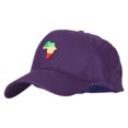 thumbnail image 2 of Rasta Africa Map Embroidered Solid Cotton Pro Cap - Purple OSFM, 2 of 5