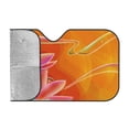 thumbnail image 2 of Bingfone Orange Flower Psychedelic Car Windshield Sun Shade Protector Keep Your Vehicle Cool Sun Shield Visor Cover Foldable For Car Truck Suv-Medium, 2 of 8