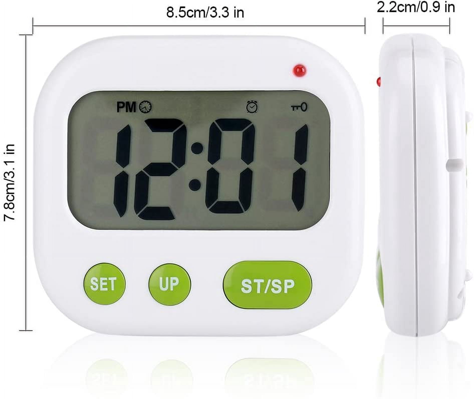 Alarm Clock Vibration Clock Battery Operated Digital LED Alarm Modern Portable Timer Clock with Backlight Suitable for Travel, Bedroom, Office
