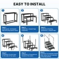 thumbnail image 4 of 4 Step RV Stairs with Handrail,Portable Step Ladder with Anti-Slip Panel,660 lbs Load Capacity,Portable Mobile Home Stairs for Travel Trailers,Camper and Porch, 4 of 6