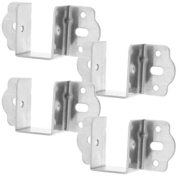 WORGEOUS 4 Pcs Cross Beam Frame Bracket 9.60X4.50X3.00CM Silver