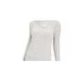 thumbnail image 2 of Charter Club Women's Ivory Textured Ribbed Long Sleeve Cowl Neck Sweater Size: S, 2 of 3