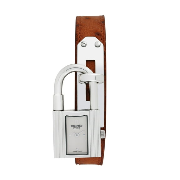 Pre-Owned Hermes Ladies Kelly Lock 20mm Brown leather Wristwatch