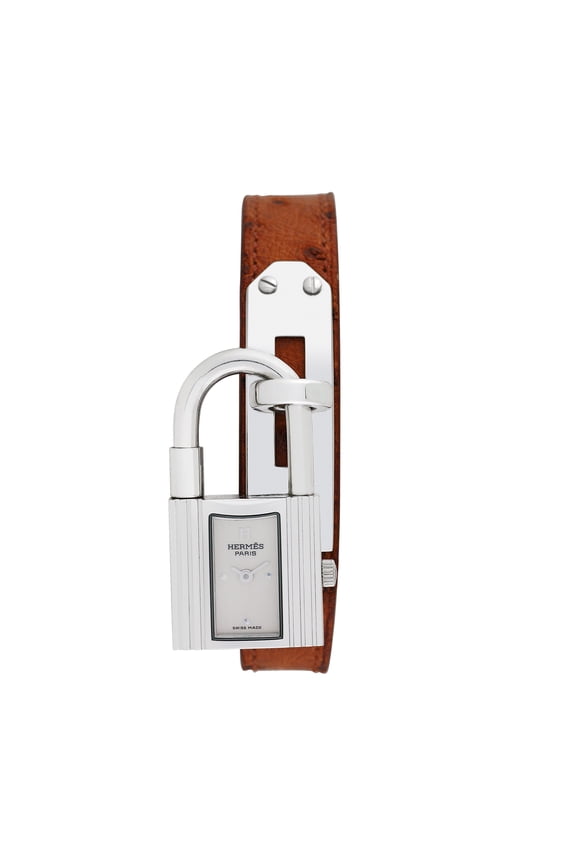 Pre-Owned Hermes Ladies Kelly Lock 20mm Brown leather Wristwatch