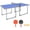 Silver Legs, variant on Portable Ping Pong Table 4.5FT/6FT/9FT Foldable Compact Space-Saving Design, Multi-Use Table Tennis Table for Kids Teens Adults, Free Standing Indoor/Outdoor Game