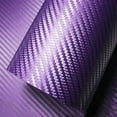 thumbnail image 2 of Mduoduo 1X Car Purple Carbon Fiber Vinyl Wrap Sticker Panel 50x12Inch Interior Decorative Stickers Car Accessories, 2 of 6