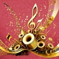 thumbnail image 3 of CafePress - 3D Music Notes Explosion T Shirt - Mens Tri-blend T-Shirt, 3 of 4