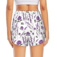 thumbnail image 2 of Lsque Lavender Flowers Printed Women's Running Shorts with Liner Pockets,Elastic Quick Dry Workout Athletic Gym Yoga Shorts,Womens High Waist Shorts-Small, 2 of 9