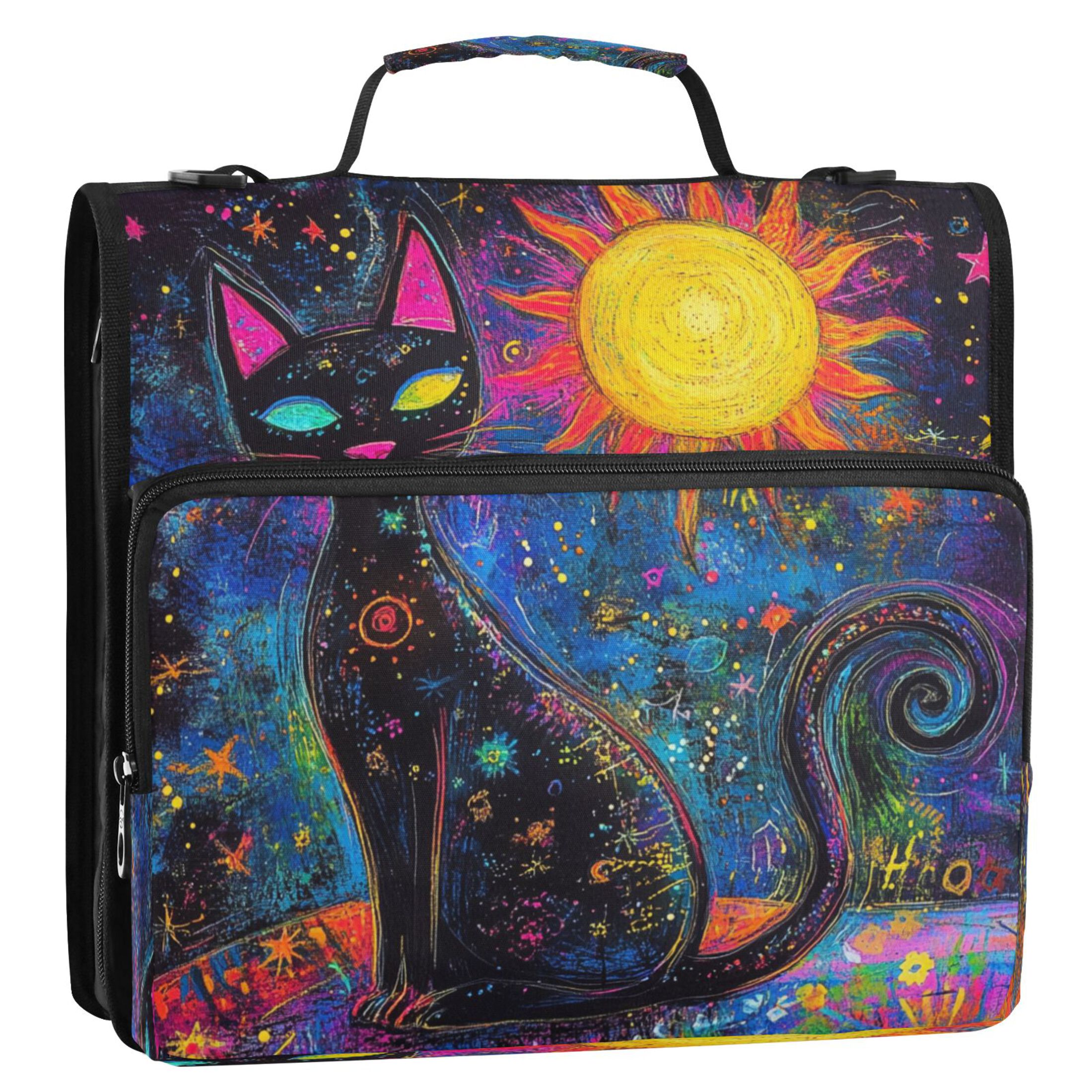 YAZAOO Zipper Binder trapper keeper Documents Organized Design Galactic Guardian Printed
