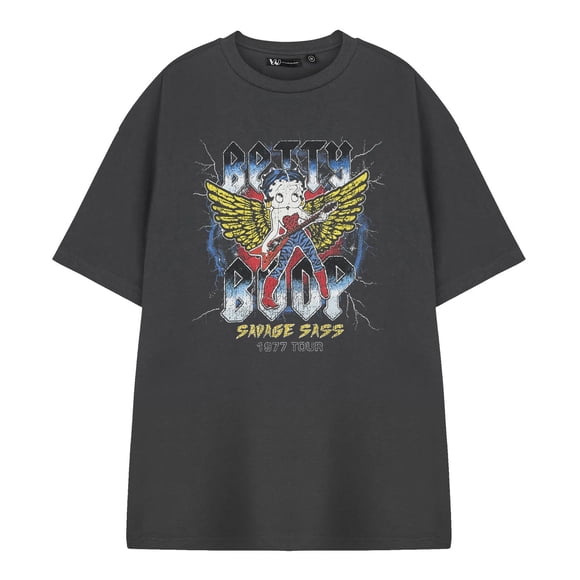 Betty Boop Womens Savage Sass 1977 Tour Short-Sleeved T-Shirt