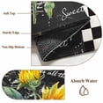 thumbnail image 6 of 2x3 Ft Entryway Area Rug, Yellow White Sunflower Kitchen Rug Runner Washable Floor Mat, Leaves Oil Painting Retro Non Slip Indoor Door Mat Throw Carpet for Bathroom Living Room Bedroom, 6 of 8