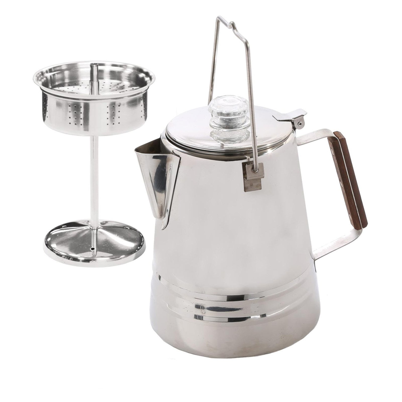 Percolater Stove Top Coffee Pot 28 Cup Large Stainless Steel Sturdy ...
