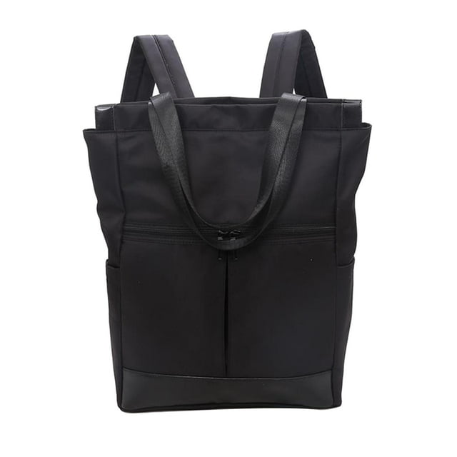 Convertible Tote Daypack Laptop Backpack Stylish School Casual Bag Black