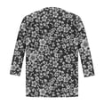 thumbnail image 5 of Cardigan for Women's Plus Size Summer Dressy 3/4Sleeve Fashion Comfortable Pockets Printing Cardigan Top Blouse Party Up to 65% off, 5 of 5