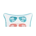 thumbnail image 2 of Beachin Sunglasses Trio Embroidered 100% Cotton Mini Accent Pillow 10" x 10", 2 of 5