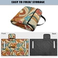 thumbnail image 5 of COEQINE Fold-and-Carry Golf Cart Seat Cover, Bag-Style Handle for Easy Carry, Universal Fit Quilted Padding, 4 Pockets, Fits for EZGO Yamaha Club Car, Groovy Hippie Floral, 5 of 8