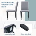 thumbnail image 2 of Hassch Contemporary Dining Chairs Set of 2, Elegant Linen Fabric Upholstered Side Chairs with Padded Seat and Black Metal Legs, Light Gray, 2 of 8
